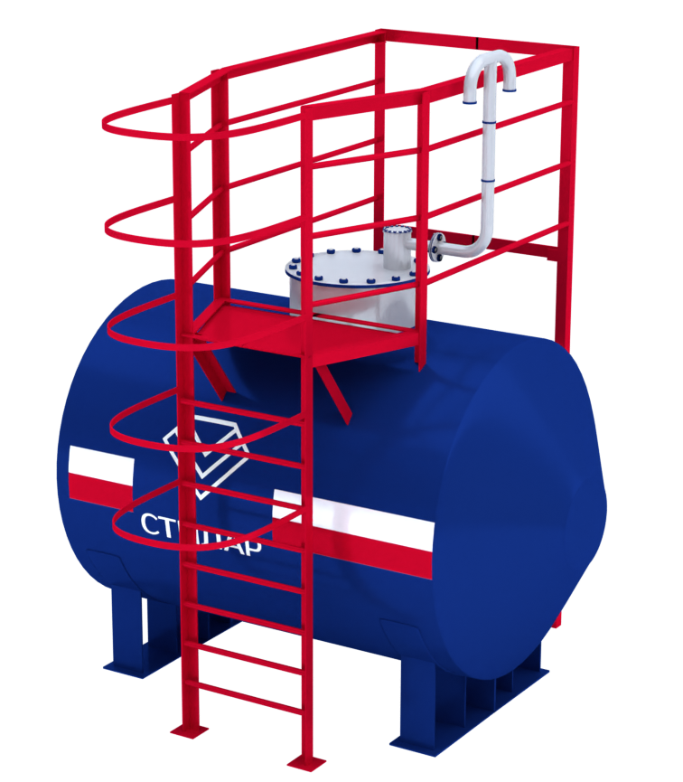 Горизонтальный резервуар РГСН для технической воды 10 м³ от завода-производителя